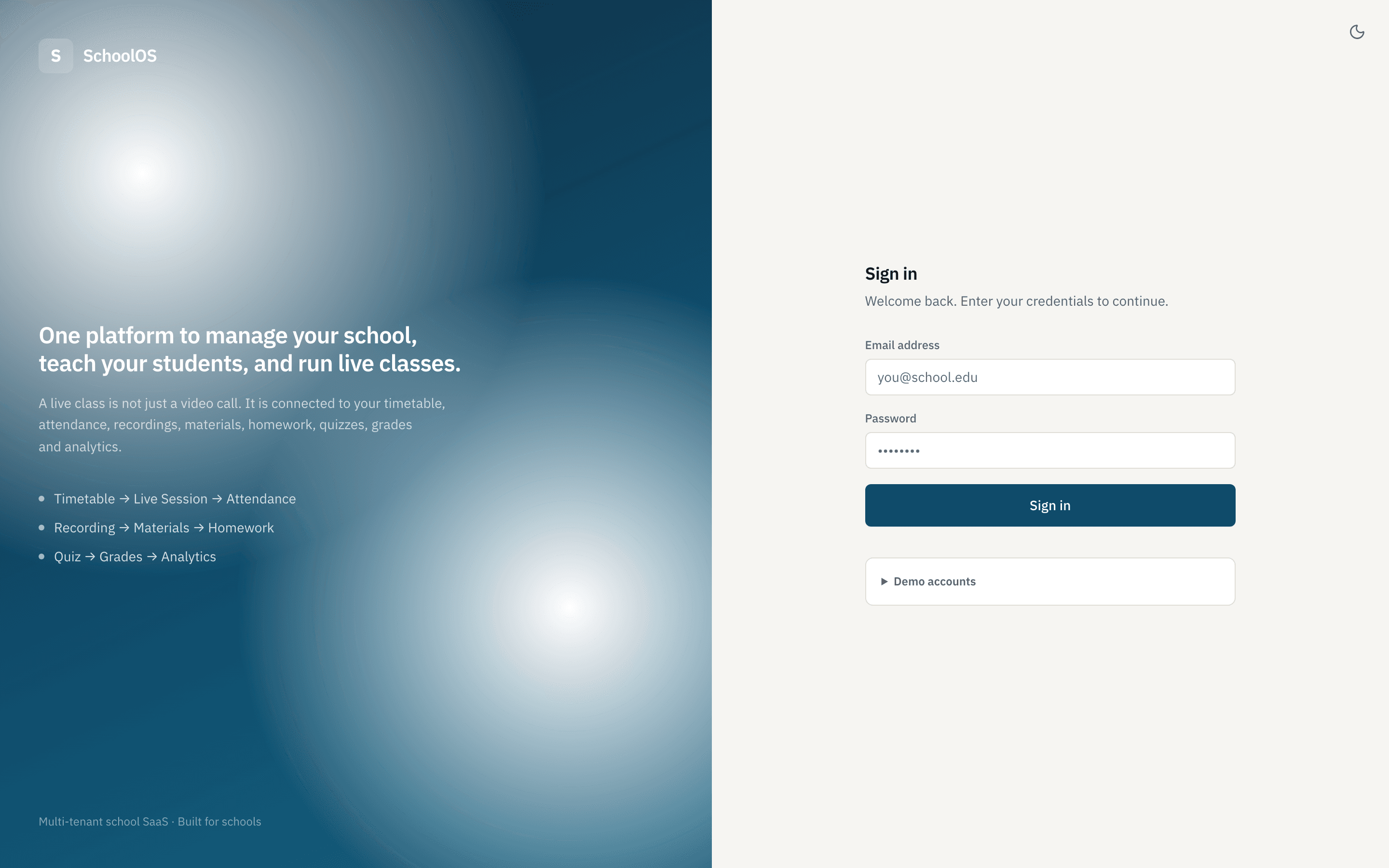 SchoolOS screenshot